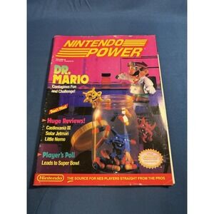 Nintendo Power Magazine Vol. 18 Dr Mario w/ MEGA MAN Poster & Inserts